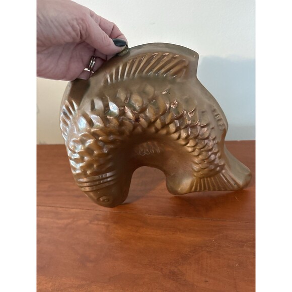 Vintage Metal Fish Candy Mold Wall Decor Primitive Kitchen Folk Art - Picture 3 of 6